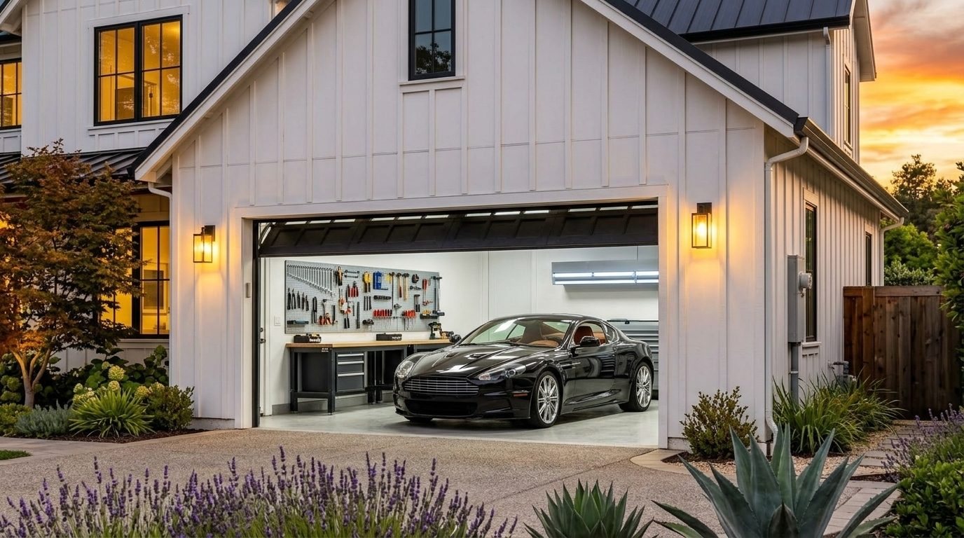 King Expert Garage Door Overhead Garage Door Gliding Open in Prairie Ridge, WA
